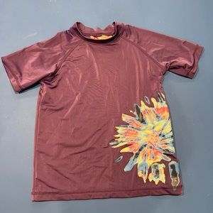 Kanu Surf Girls' Karlie UPF 50+ Sun Protective Rashguard Swim Shirt. Size 10.